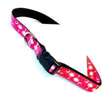 Load image into Gallery viewer, Dog Collar Pink with White trees