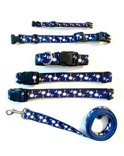 Load image into Gallery viewer, Dog Collar Navy Palmetto All Trees
