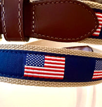 Load image into Gallery viewer, Belt American Flag on Navy
