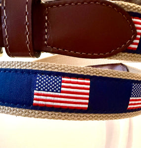 Belt American Flag on Navy