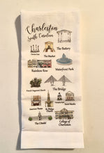 Load image into Gallery viewer, Flour Sack Tea Towel Charleston Landmarks
