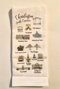 Flour Sack Tea Towel Charleston Landmarks