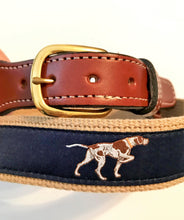 Load image into Gallery viewer, Belt Pointer Dog on Navy
